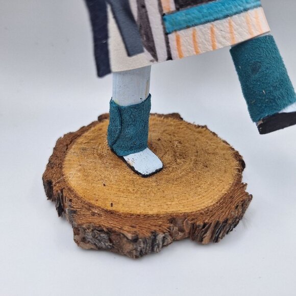 Kachina Handmade Doll Signed 7 Inch Star Whipper AM Native American Indian Art - Picture 8 of 11